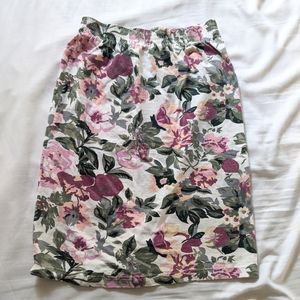 Capacity Knits Floral Stretch Skirt